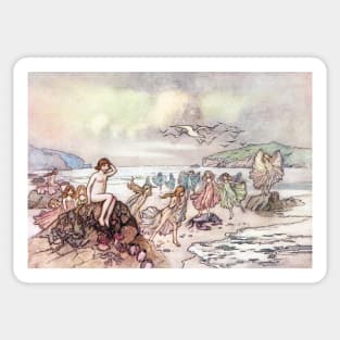 Looking for Water Babies by Warwick Goble Sticker